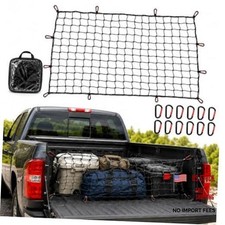 Cargo Net for Pickup Truck Bed, Heavy Duty Bungee Net with 12 Carabiners