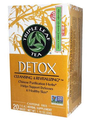 Triple Leaf Brand DETOX Tea Cleansing & Revitalizing Chinese Herbs (20 Tea Bags)