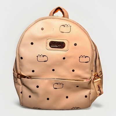 Pusheen The Cat Mini Backpack Polka Dot Cream Pink Lining 2022 Cute Bag