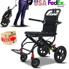 Portable Foldable Lightweight Transportablel Wheelchair With Handle All Terrain