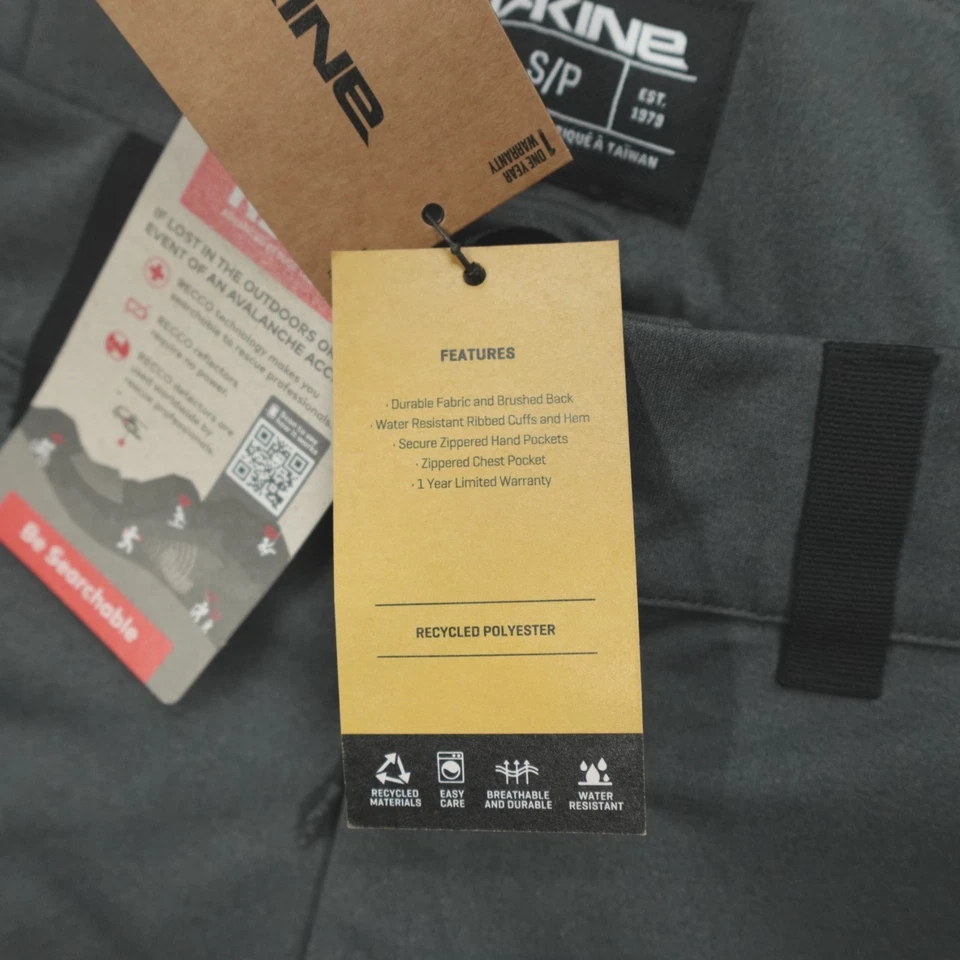 DAKINE Cruiser 3L Pant Unisex Gray Size M - Recco Adjustable Waist 32" Inseam - Image 2 of 4