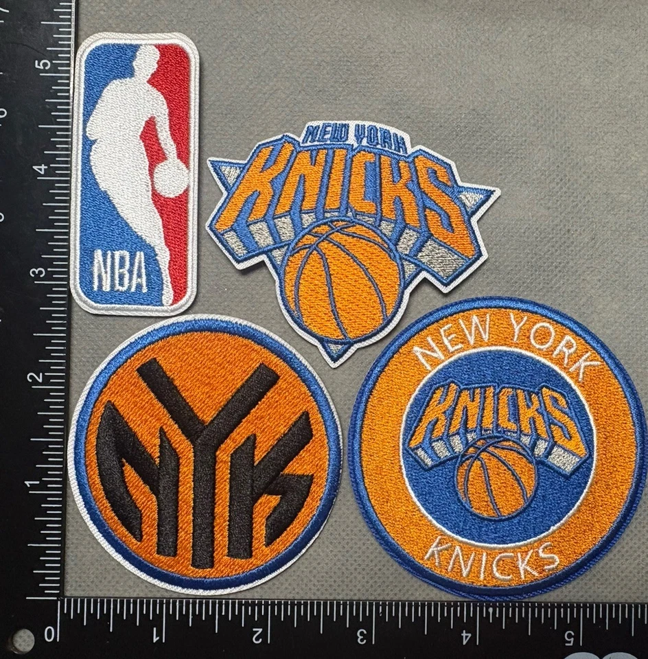 Lot Set Of 4 New York Knicks NBA Basketball Embroidered Iron On Patch - Image 1 of 1