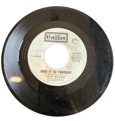 JERRY WILLIAMS ~SHIPWRECKED / SOCK IT TO YOURSELF- 1969 SOUL PROMO 45 COTILLION