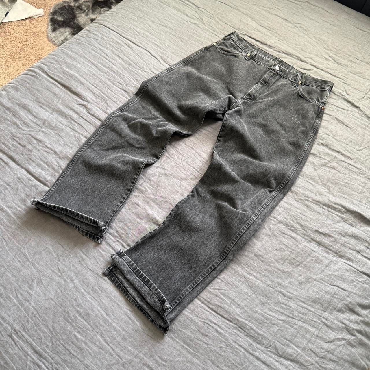 Wrangler Washed Black Baggy Jeans, Wide Leg, Sizes 32x38 — Y2K Streetwear