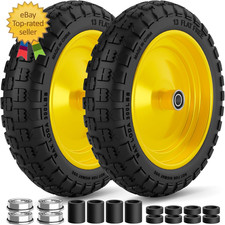 4.00-6 Flat Free Tire And Wheel 13 Inch Solid Garden Wheelbarrow Tires 300lbs