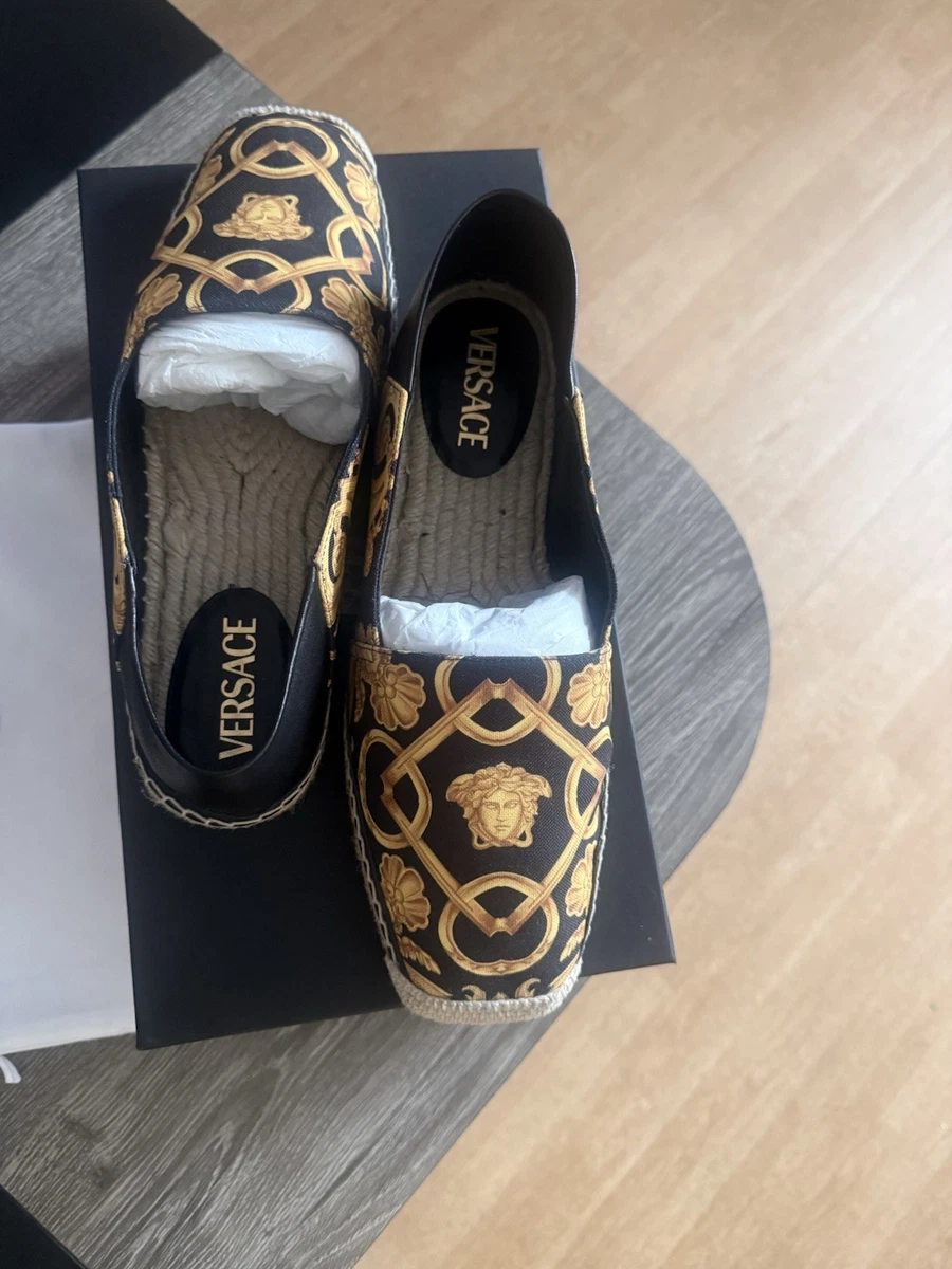Alpargatas de lona Barroco Barroco de lona negra/dorada St. Barocco para hombres EU 41