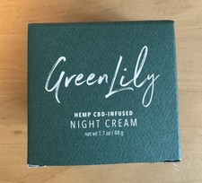 New in Box Green Lily Night Cream 1.7 Ozs Hyaluronic Salicylic Acid Marula Oil