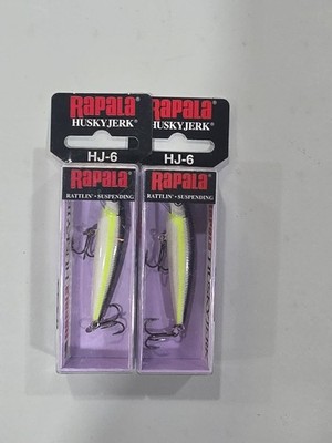 (LOT OF 2) Rapala Husky Jerk HJ-6 / Helsinki Shad
