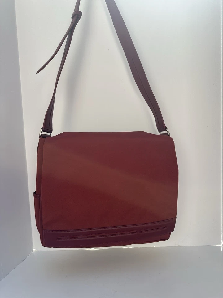 Tumi Harrison нейлона ноутбука портфель сумка-планшет мульти карман красный оранжевый - Изображение 2 из 4