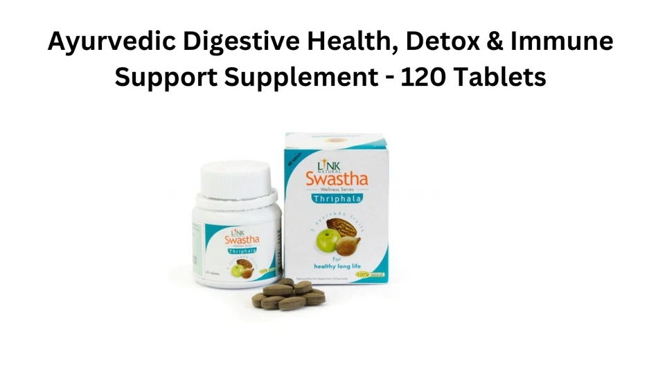 Suplemento ayurvédico de salud digestiva, desintoxicación y apoyo inmunológico - 120 comprimidos Foto 3 de 3