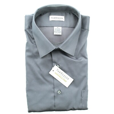 Van Heusen Dress Shirt Mens Stretch Wrinkle Free, 13V021 Grey M (15-15.5 33/34) | eBay Van Heusen Dress Shirt Mens Stretch Wrinkle Free, 13V021 Grey M (15-15.5 33/34) | eBay