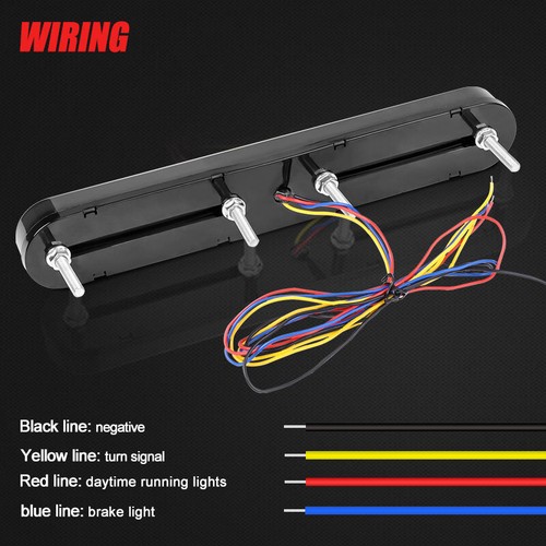 2X Red/Amber LED Truck Trailer Brake Stop Flowing DRL Turn Signal Tail Light US - Foto 7 di 10
