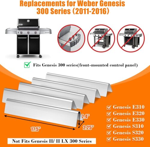 44,5cm Flavorizer Bars für Weber Genesis E310 E320 E330 S310 S330 EP310 EP320 - Bild 4 von 12