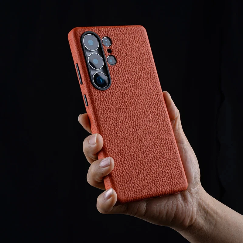 Funda Magsafe Melkco de Cuero Genuino para Samsung Galaxy S25 Ultra Trasera Cubierta Completa  Foto 4 de 4