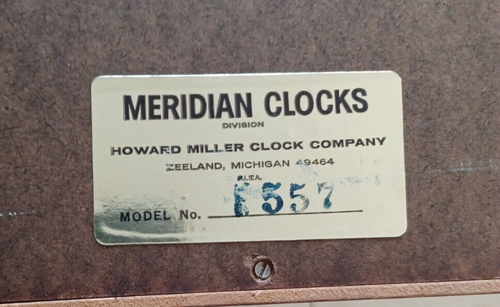 Rare George Nelson MCM Walnut Coffin Clock by Howard Miller Germany Exc Cond Run - Picture 9 of 9
