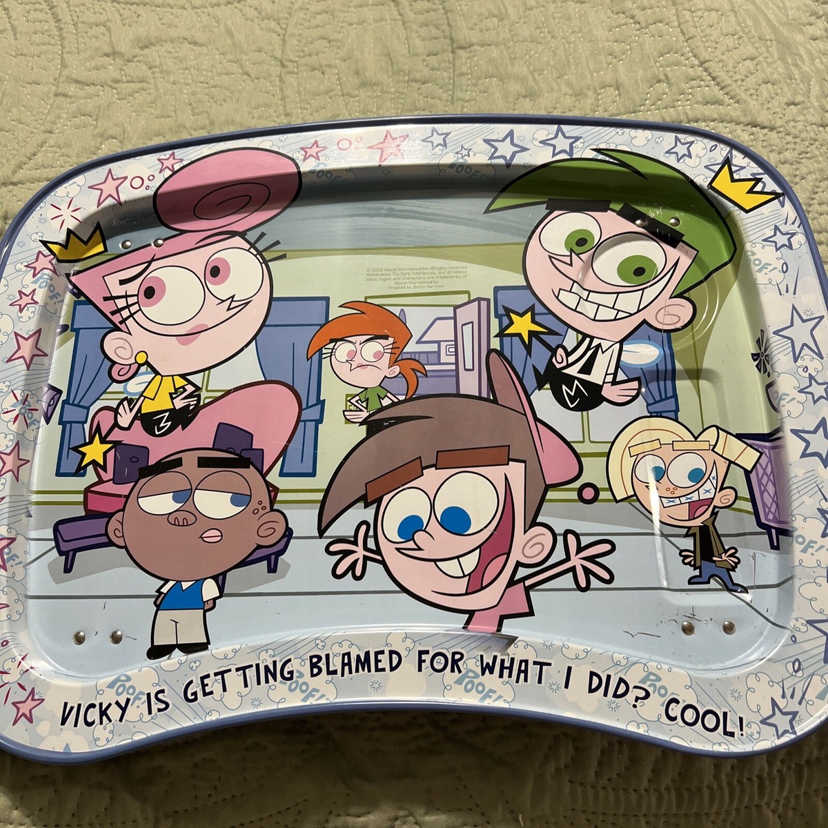 2003 Kidz Trays Nickelodeon Fairly Odd Parents Metal Snack