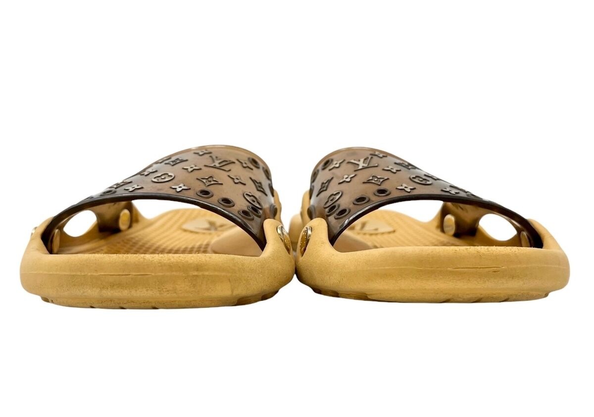 LOUIS VUITTON Vintage Monogram Logo Slide Sandals #36 US 6 LOUIS VUITTON Vintage Monogram Logo Slide Sandals #36 US 6