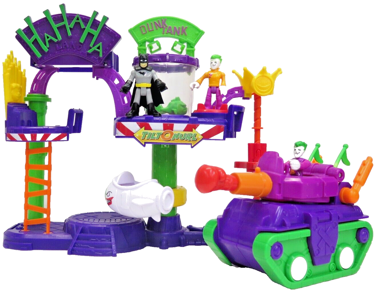 Imaginext DC Super Friends Batman Joker Laff Factory Funhouse +