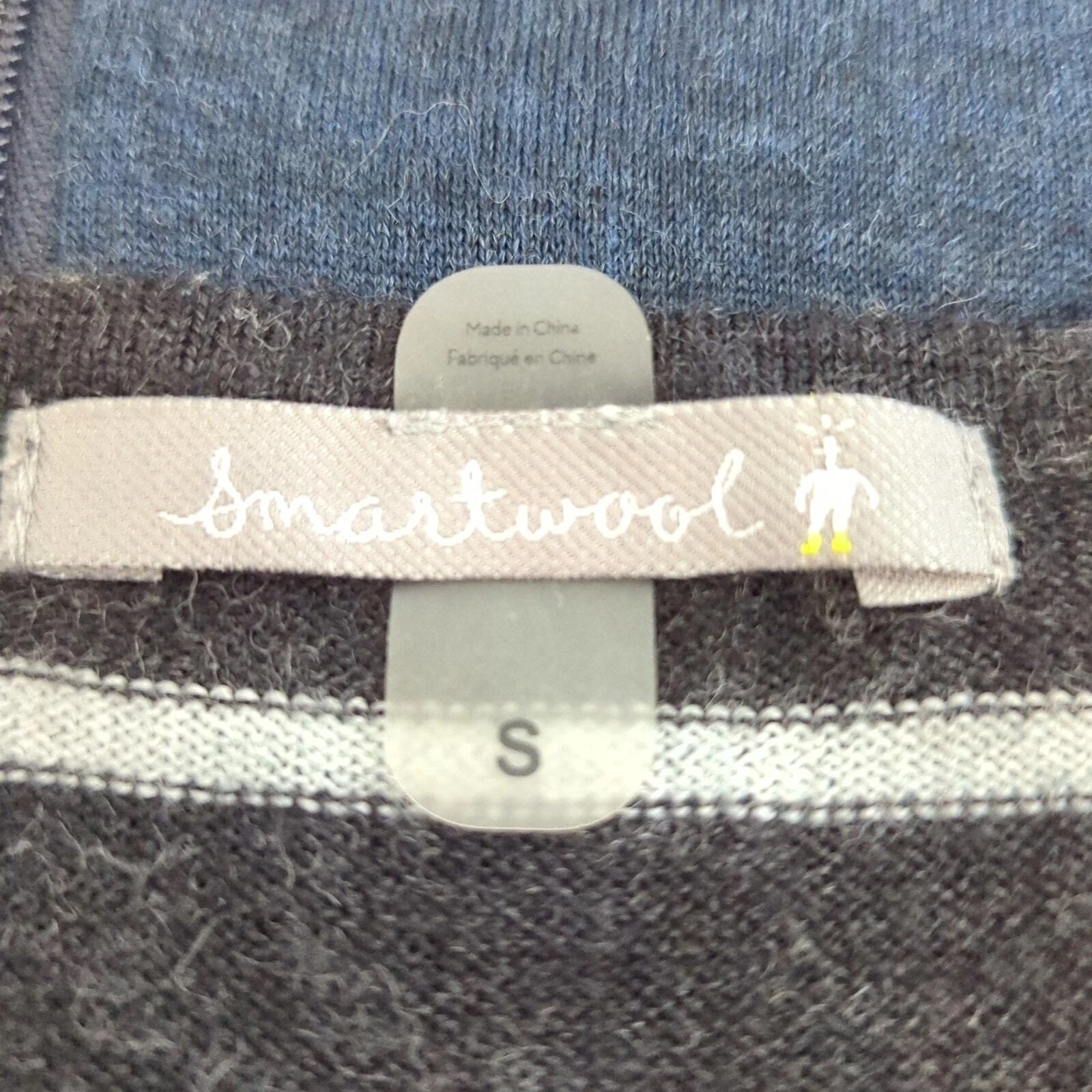 smartwool v-neck striped long sleeve merino wool sweater