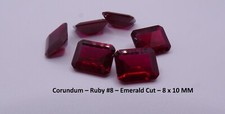 Corundum  Ruby 8# EMERALD  Cut Loose Stones