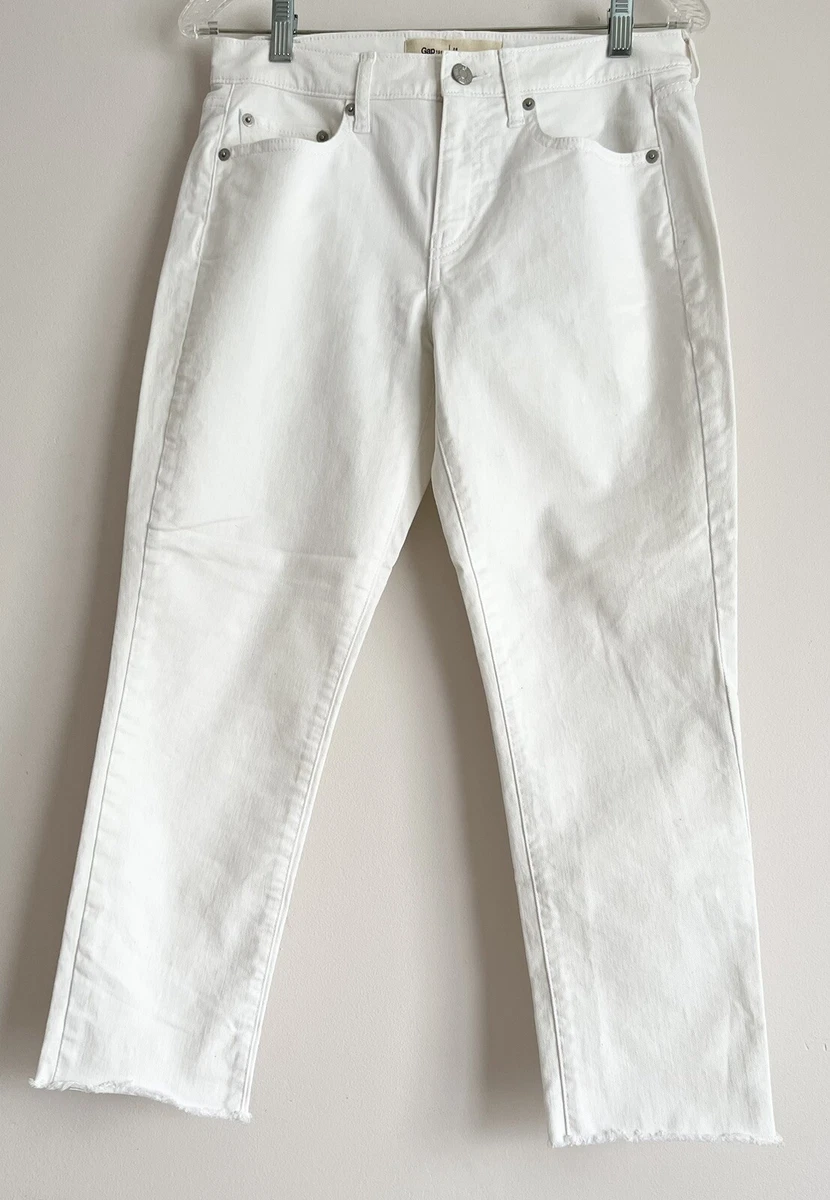 Gap white girlfriend sale jeans