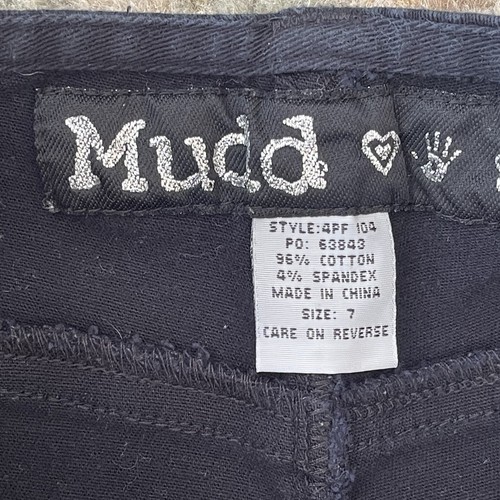 Vintage Y2K Mudd Jeans Low Rise Hip Hugger Lace Up Flare Leg Black Size 7 Bratz - Picture 2 of 5