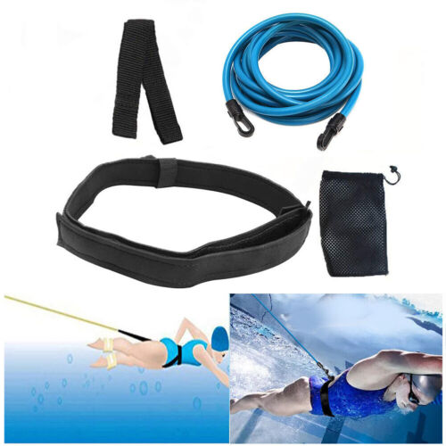 4M Swim Trainer Belt Swimming Resistance Tether Leash Pool Training Aid Harness" - Afbeelding 1 van 7
