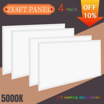 2x4 FT LED Light Flat Panel, 75 Watt 0-10V Dimmable Recessed Drop Ceiling Lights