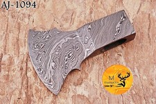 CUSTOM MADE FORGED DAMASCUS STEEL AXE HEAD HATCHET INTEGRAL VIKING TOMAHAWK 1094