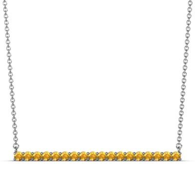 Citrin 3/8 ctw horizontaler Stab Anhänger Halskette 14K Gold 16'''' Kette JP:208933