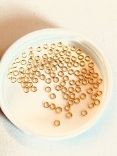 4mm Gold Plated Brass Open Jump Rings 20 Gauge 50 Pieces