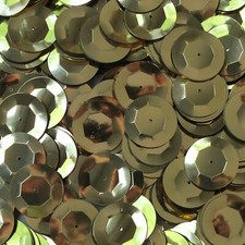 20mm Cup Round Sequins Rich Egyptian Gold Shiny Metallic. Made in USA