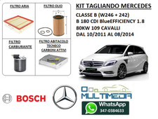 KIT TAGLIANDO FILTRI BOSCH MERCEDES CLASSE B W246 W242 B180 CDI 1.8 80 KW 109 CV
