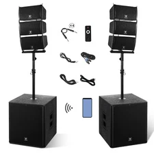 PRORECK Club 8000 DJ/Powered PA Speaker System 18'' 8000W Stereo Subwoofor