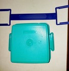 VTG Turquoise Tupperware Squared Away Container (1L, 4 cups) — photo 2