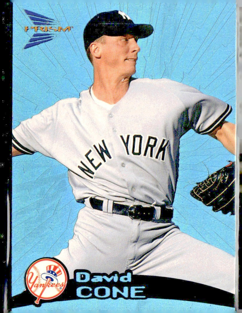 1999 PACIFIC PRISM HOLO BLUE PARALLEL BLANK SERIAL #97 DAVID CONE YANKEES /5