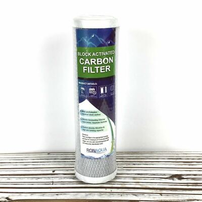 Ronaqua / Block Activated Carbon Filter / 5 Micron / 9.87'' x 2.5'' Coconut Shell 