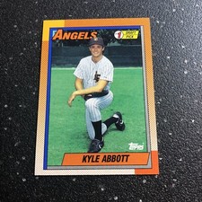 Kyle Abbott RC 1990 Topps Baseball #444 MLB California Angels Pitcher