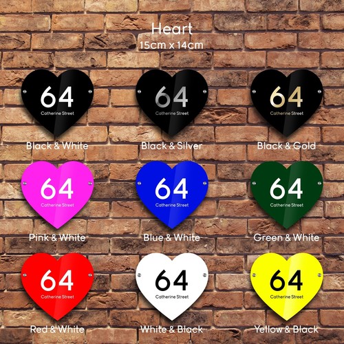 Personalised House / Door Number Signs, Acrylic Glass Effect Door Number Plaque - Picture 9 of 10