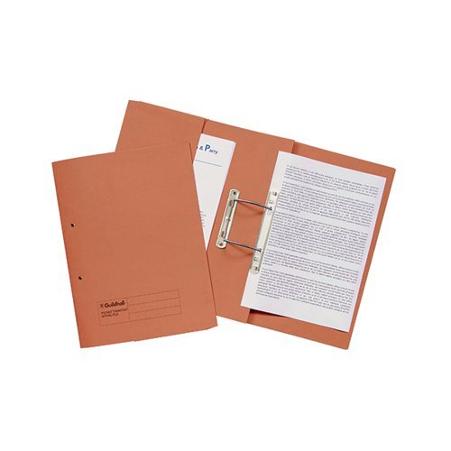 Guildhall Transfer Spring Transfer File  Foolscap 315Gsm Orange Pack 25