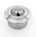 55 lbs Heavy Duty Machined Steel Ball Transfer Unit 18mm Drop in Hole Diameter