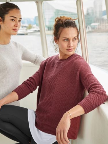 ATHLETA Wool Cashmere Habitat Sweater, NWOT, Size Small, Black, MSRP $148 - Picture 4 of 4