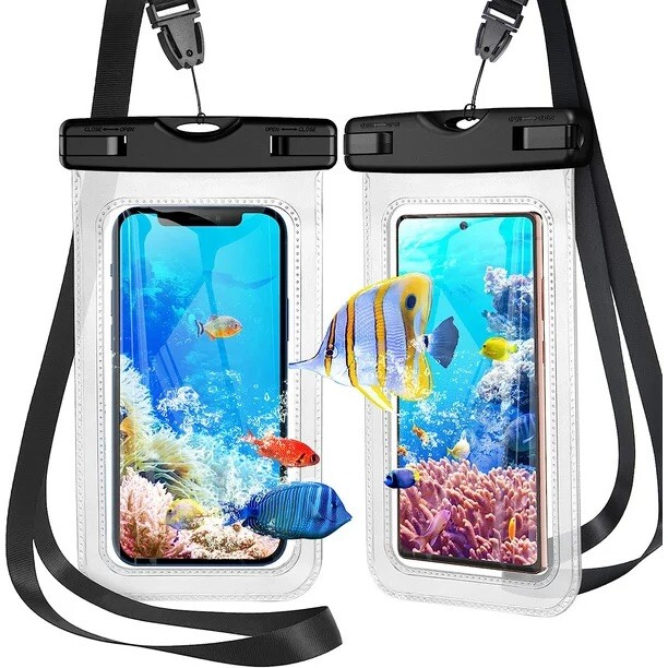 2 Bolsas Plásticas Para Protector Teléfono Móvil Bajo El Agua. Funda Plástica.