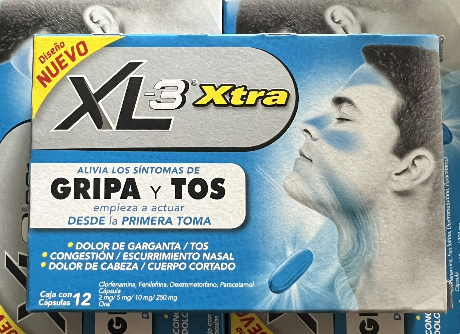 1 PACK XL3 XTRA COLD AND COUGH MEDICINE 12 CAPS XL3 GRIPA TOS 12 CAPSULAS MEX eBay