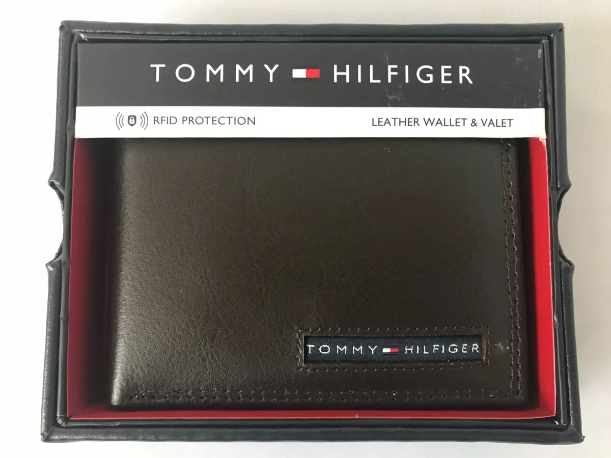 PORTEFEUILLE PLIABLE EN CUIR HOMME TOMMY HILFIGER AVEC BOITE CADEAU