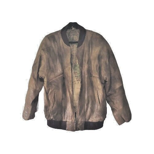 Vintage 1980's Men's Size XL Real Leather Bomber Jacket Coat Vintage 1980's Men's Size XL Real Leather Bomber Jacket Coat