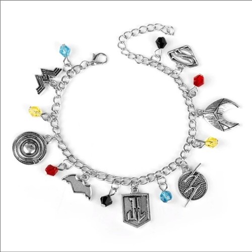NUEVA LIGA DE LA JUSTICIA Superman Mujer Maravilla 👩 Pulsera con dijes - Imagen 2 de 6