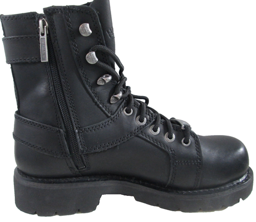Harley-Davidson sz 7 Charles Black Genuine Leather Waterproof Motorcycle Boots - Picture 8 of 14