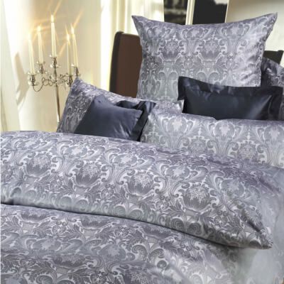 Curt Bauer Mako-Brokat-Damast Bettwäsche Florenz 2680-1022 Farbe perlgrau silber