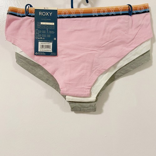 Paquete de 3 pares de bragas ropa interior Roxy de algodón hipster sin etiquetas - Imagen 2 de 8